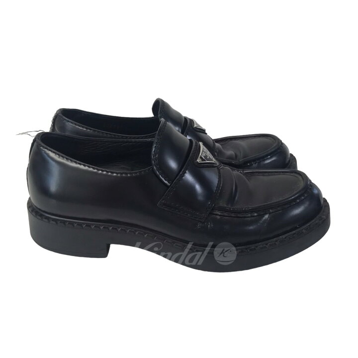 楽天市場】【中古】PRADA チョコレートブラッシュドローファー 