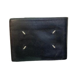 【中古】Maison Margiela 11S55UI0132 レザーミニウォレット 二つ折り財布 ブラック【価格見直し】