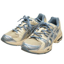 【中古】WIND AND SEA×asicsGEL-NIMBUS 9　スニーカー ブルー×シルバー×ホワイト サイズ：29cm【価格見直し】