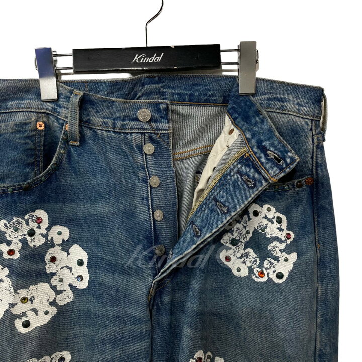 楽天市場】【中古】Denim Tearsフラワープリントボタンフライデニム 