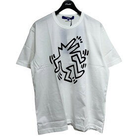 【中古】JUNYA WATANABE MAN2023SS S／S TEE Keith Haring ホワイト サイズ：L【価格見直し】