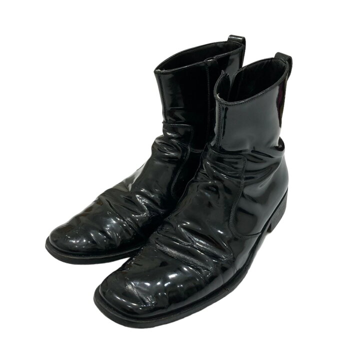 楽天市場】【中古】GUCCI エナメルブーツ ブラック サイズ：9D 