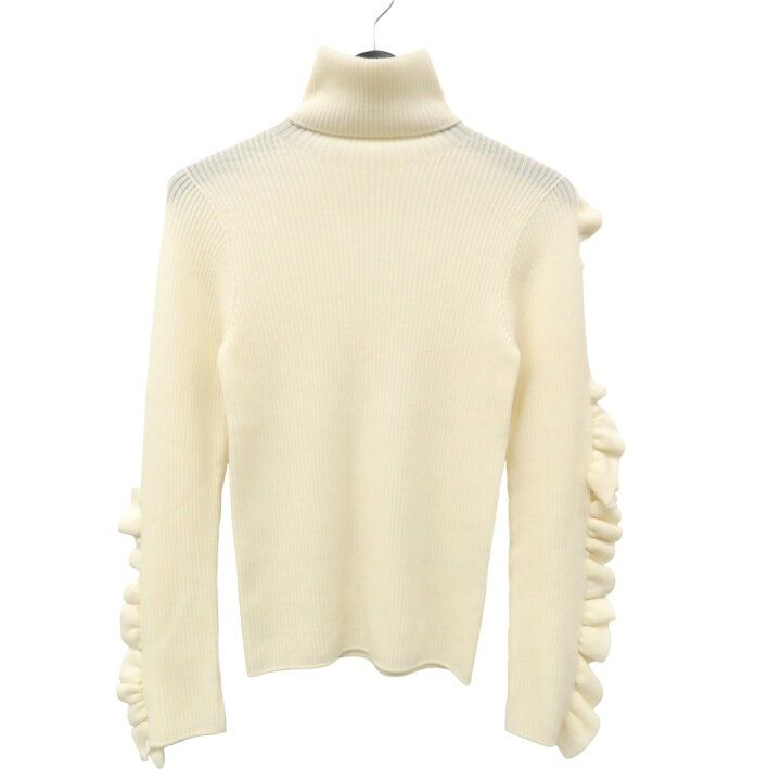 楽天市場】【中古】cygneフリルニット タートルネック オフホワイト  