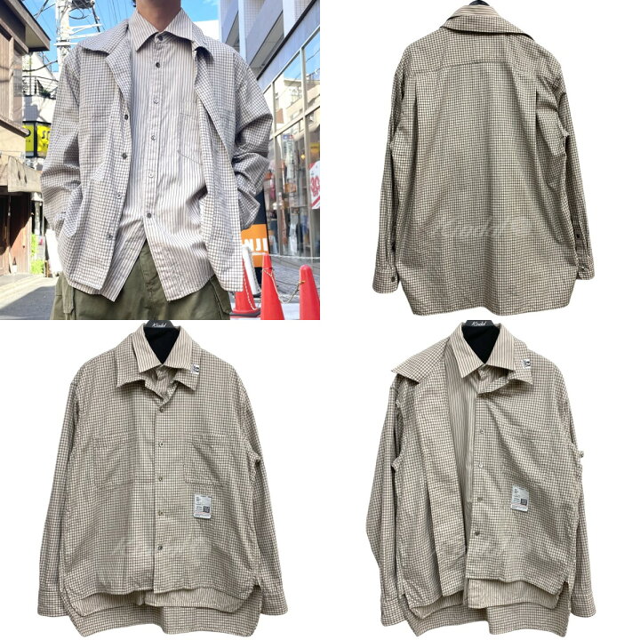 楽天市場】【中古】Maison MIHARA YASUHIRO 22AW FRONT LAYERD SHIRT 
