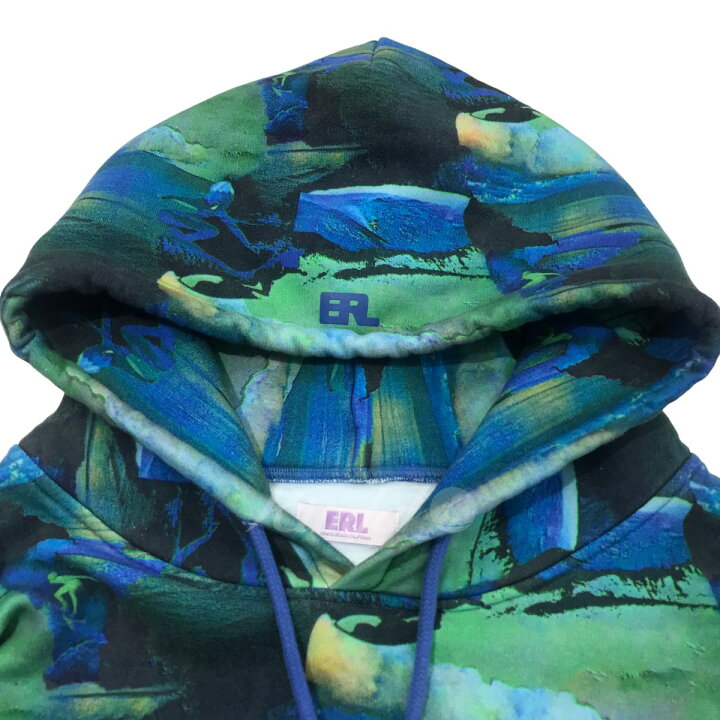 楽天市場】【中古】ERL「PRINT SWIRL FLEECE HOODIE」プリント切替 