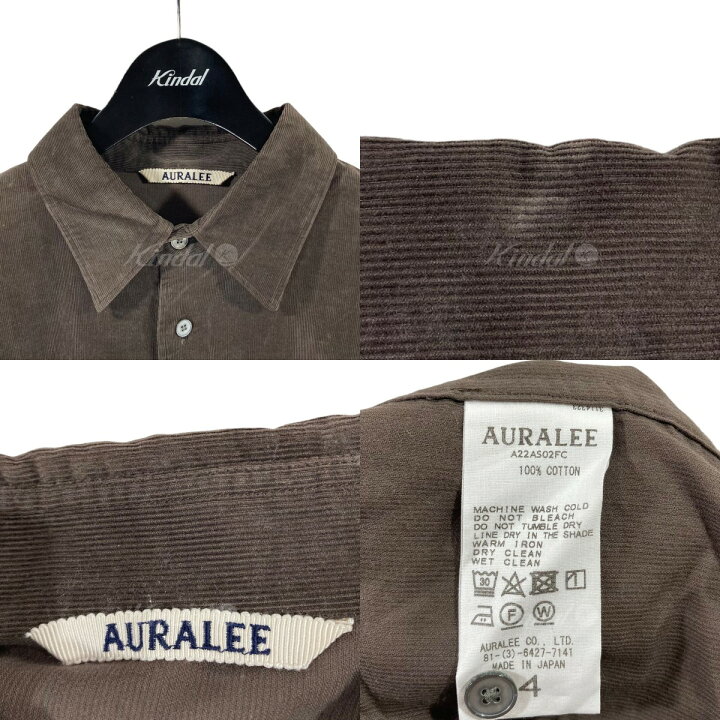 楽天市場】【中古】AURALEE コーデュロイシャツ FINX LIGHT CORDUROY 