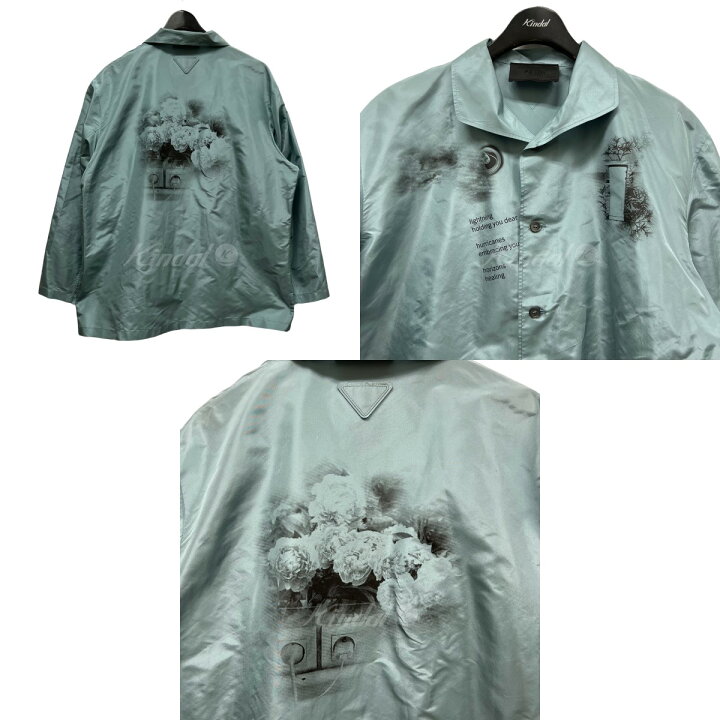 楽天市場】【中古】PRADA 22AW プリントシルクパジャマ長袖シャツ 