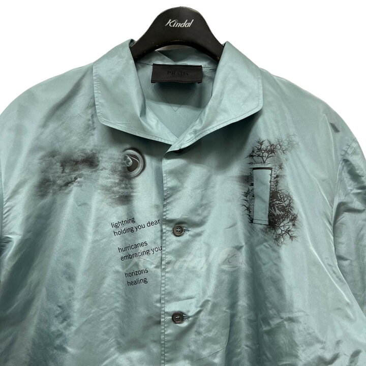 楽天市場】【中古】PRADA 22AW プリントシルクパジャマ長袖シャツ 