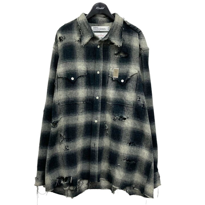 楽天市場】【中古】DAIRIKU ダメージ加工チェックシャツ BEAMS別注 