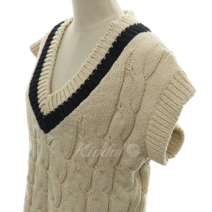 楽天市場】【中古】MAISON EUREKA ケーブルニットベスト MARINE  