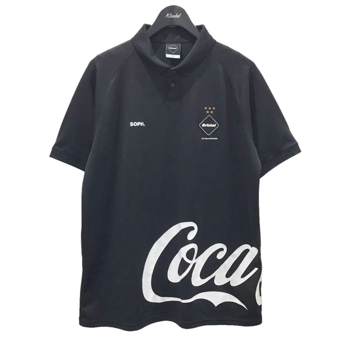 【中古】F．C．R．B．コカコーラ 半袖ポロシャツ COCA-COLA POLO FCRB-200027 ブラック サイズ：XL【価格見直し】：ブランド古着のカインドオル