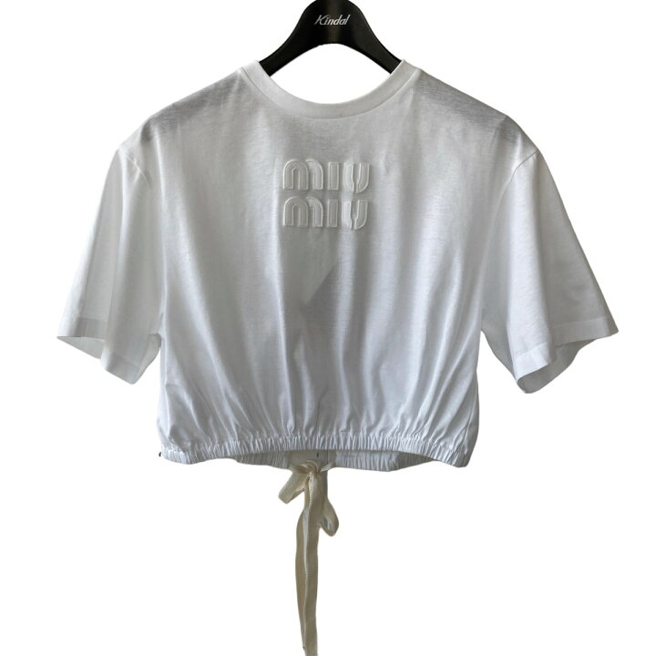 楽天市場】【中古】miu miu23AW エンブロイダリーコットンジャージーT 