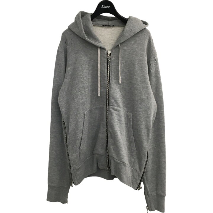 楽天市場】【中古】BALMAIN HOMME ダメージ加工ジップアップパーカー 