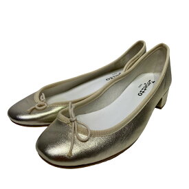 【中古】repetto51182-63511 ヒールパンプス ゴールド サイズ：38 1／2【価格見直し】