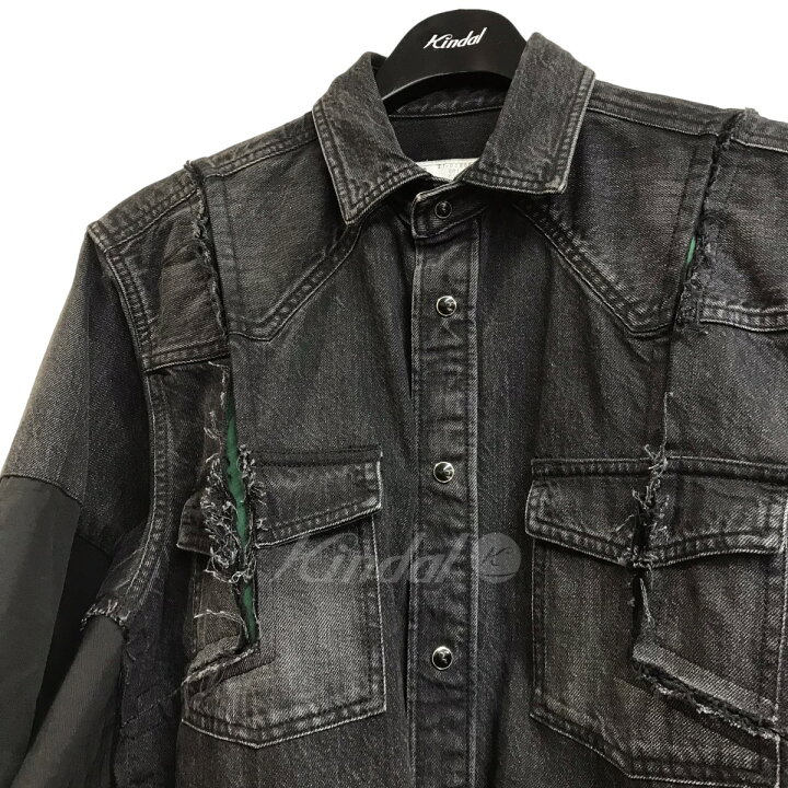 楽天市場】【中古】sacai 21AW Denim Shirt 再構築デニムシャツ 
