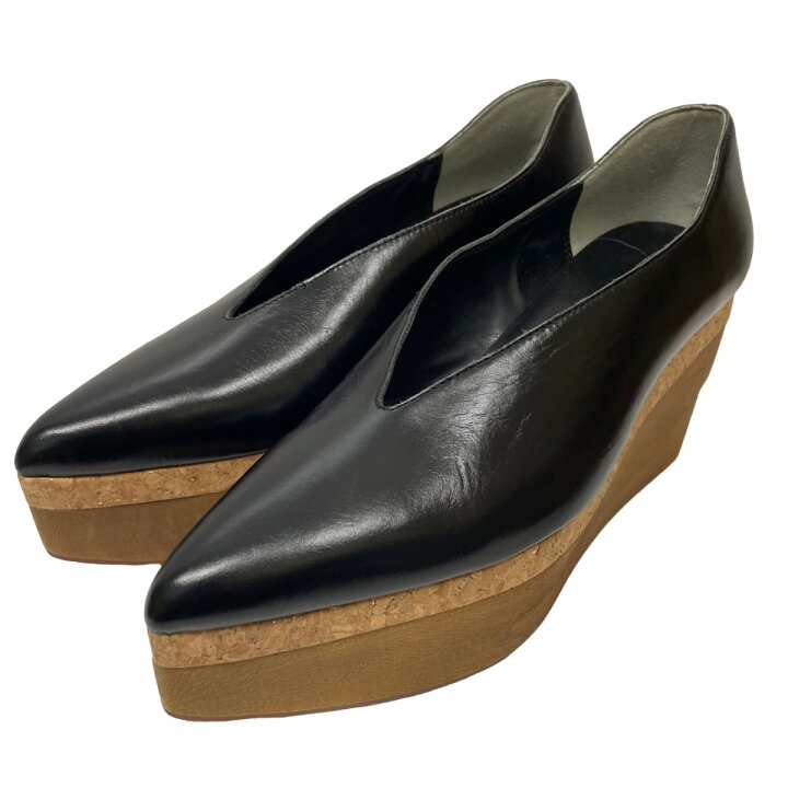 楽天市場】【中古】AMERI ｢WOODPLATFORMPUMPS｣ ウッドソールパンプス 