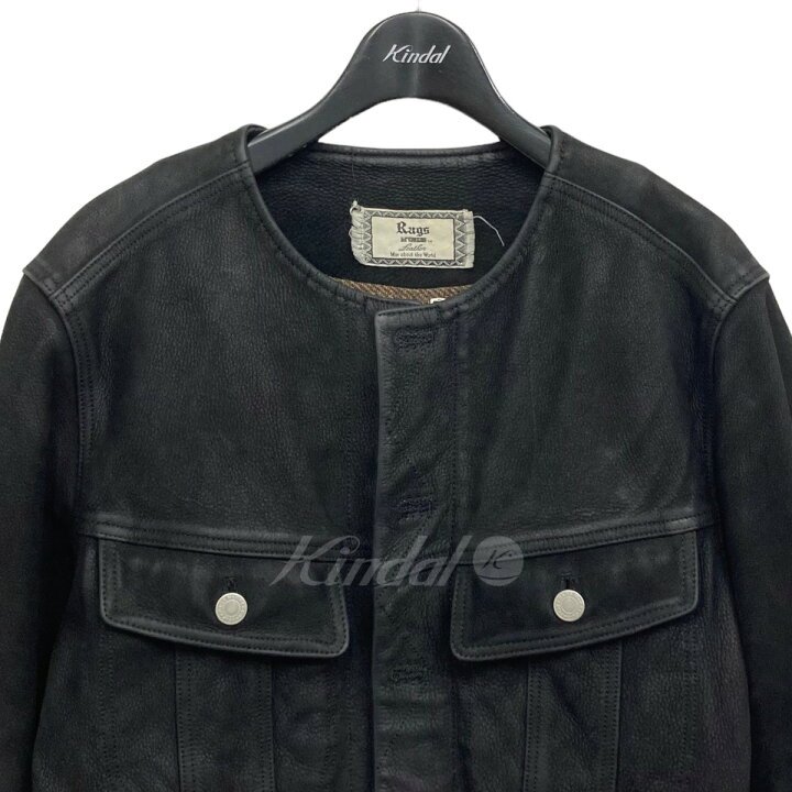 楽天市場】【中古】Rags McGREGOR ノーカラーヌバックレザージャケット 