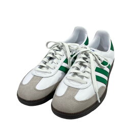【中古】adidas　スニーカー Samba OG IG1024 ホワイト×グリーン サイズ：US9(27cm) 【220823】（アディダス）