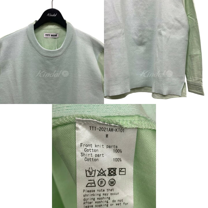 楽天市場】【中古】TTT MSW「Knit Docking Shirt」ニットドッキング 