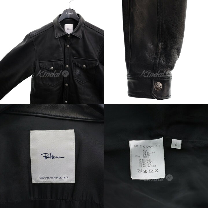 楽天市場】【中古】Ron Herman レザーシャツジャケット 612070030-1071  