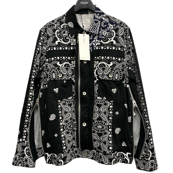 楽天市場】【中古】sacai ペイズリーバンダナシャツジャケット 