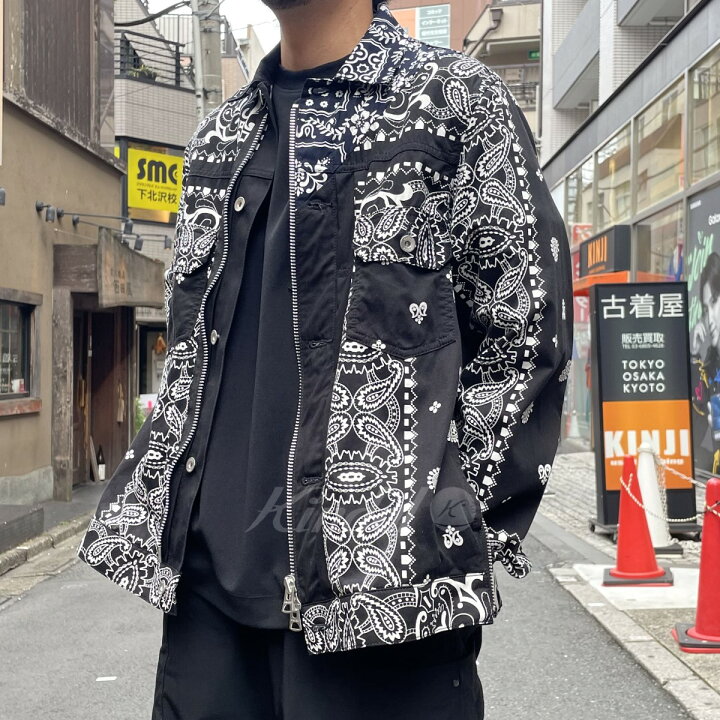楽天市場】【中古】sacai ペイズリーバンダナシャツジャケット  