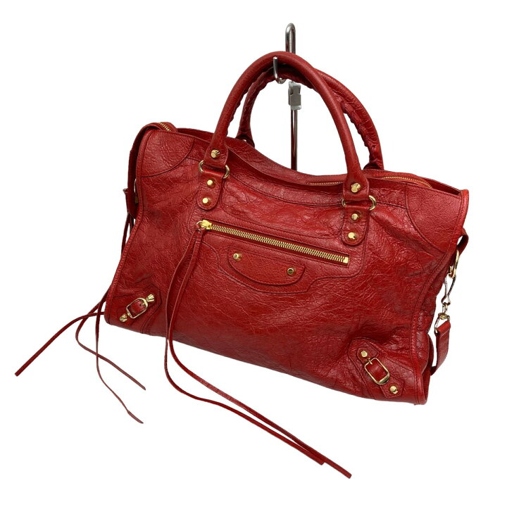 楽天市場】【中古】BALENCIAGA ザ シティ ハンドバッグ レッド  