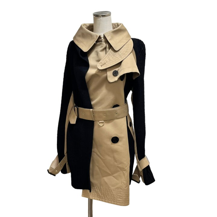 楽天市場】【中古】sacai 21AW ニットドッキングトレンチジャケット 