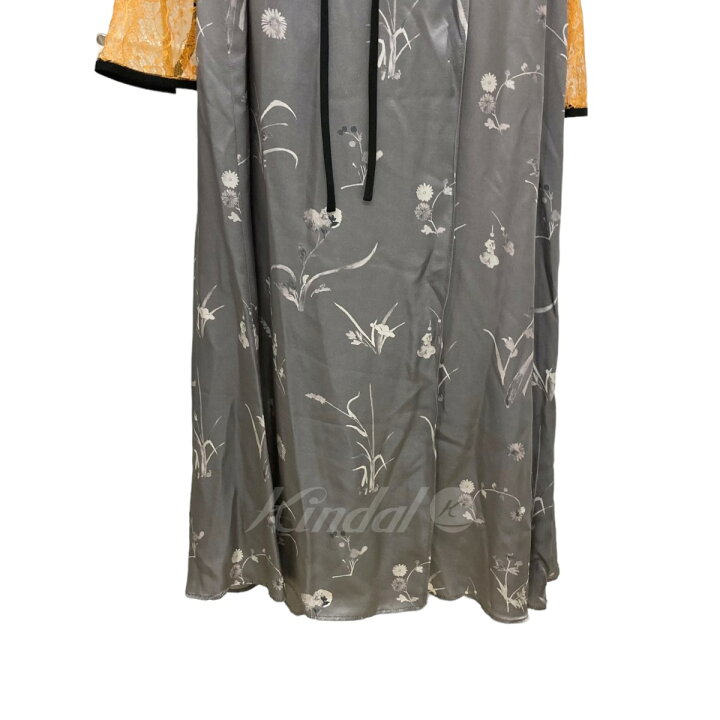 楽天市場】【中古】mame kurogouchi Silk Lame Print V-Neck Dress 