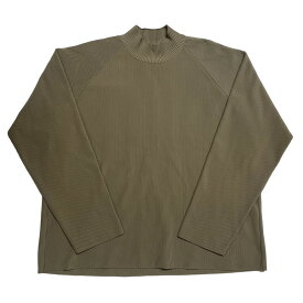 【中古】steinOVERSIZED GRADATION PLEATS　タートルネックカットソー ベージュ サイズ：S【価格見直し】