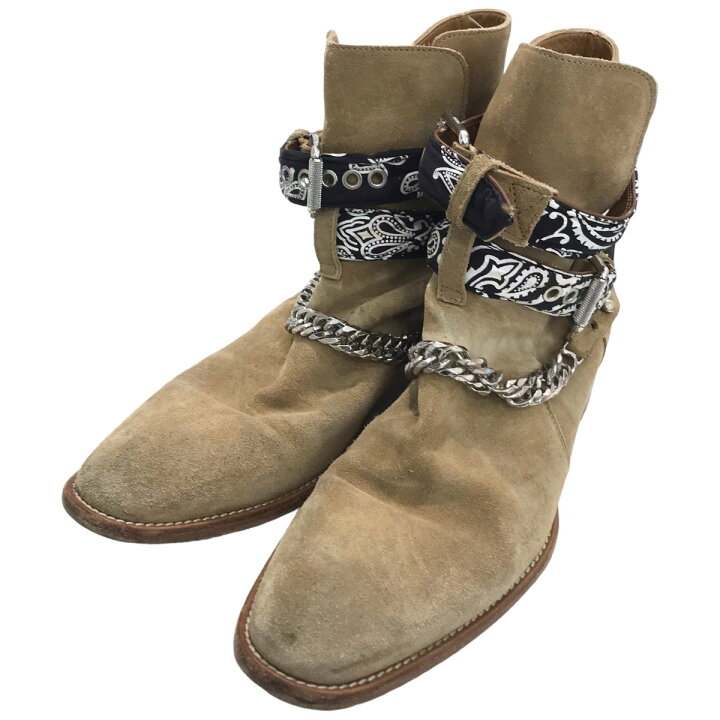 楽天市場】【中古】AMIRI バンダナブーツ ベージュ サイズ：43 
