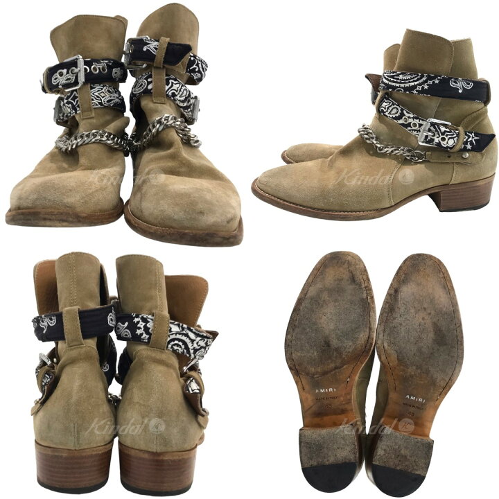楽天市場】【中古】AMIRI バンダナブーツ ベージュ サイズ：43 