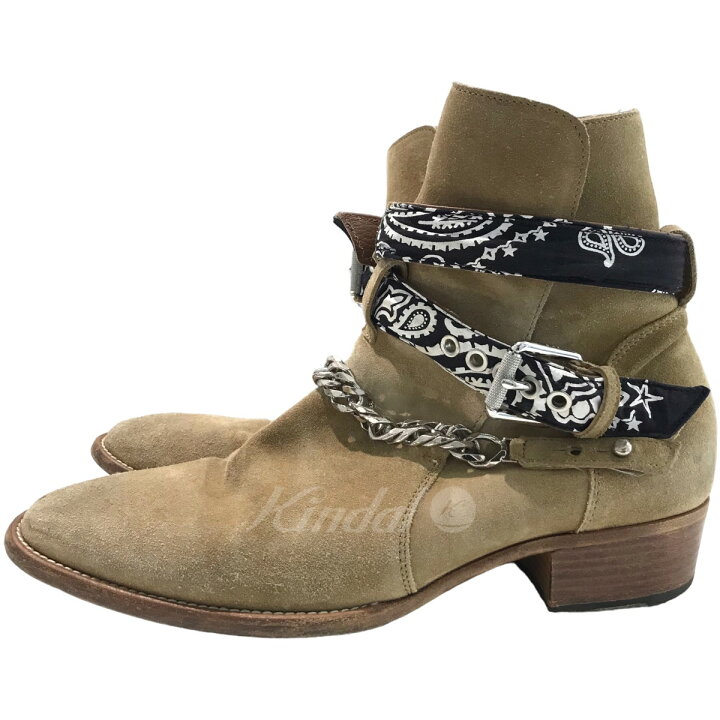 楽天市場】【中古】AMIRI バンダナブーツ ベージュ サイズ：43 