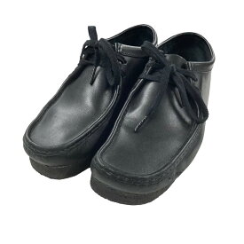 【中古】Clarks2020AW 「WALABEE BLK LTH」 ローカットシューズ ブラック サイズ：26．5cm【価格見直し】