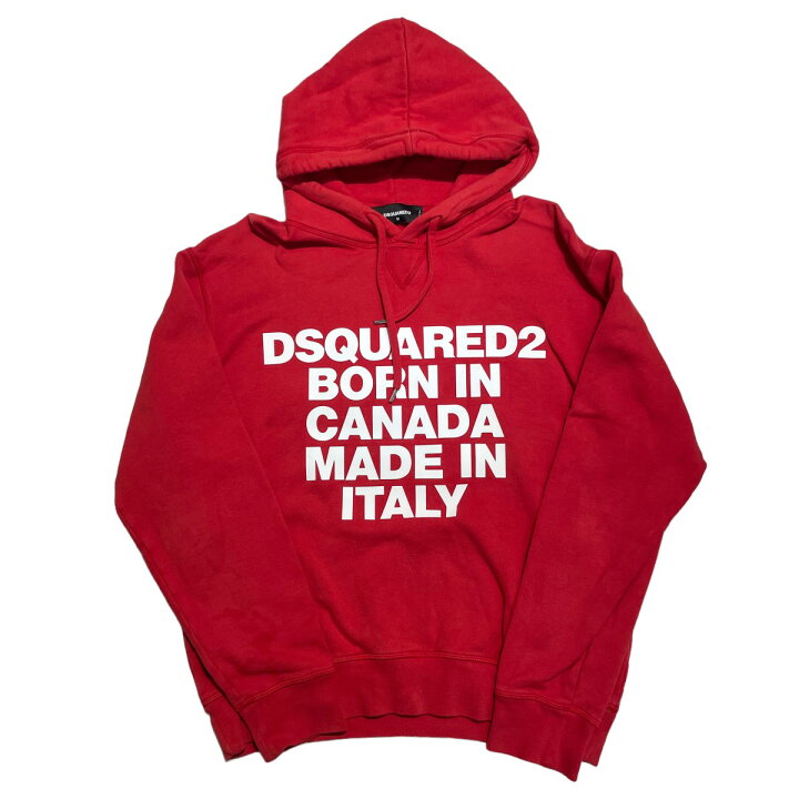 楽天市場】【中古】DSQUARED2 プルオーバーパーカー レッド サイズ：M  
