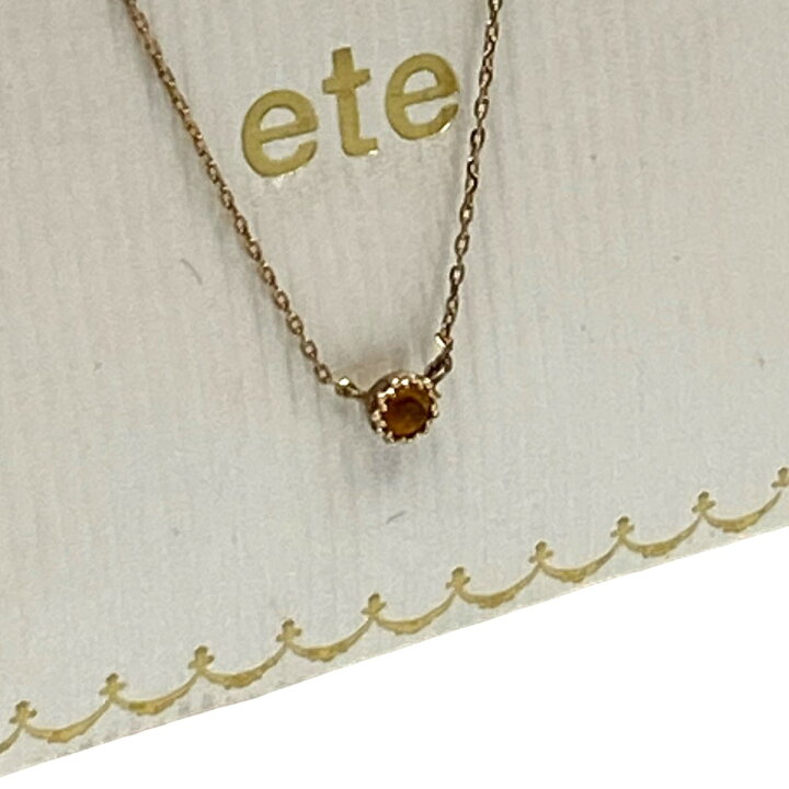 楽天市場】【中古】ete K10YGネックレス ゴールド×オレンジ サイズ 