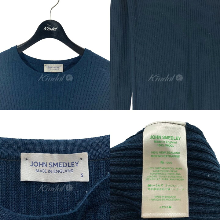 楽天市場】【中古】JOHN SMEDLEYリブワンピース ネイビー サイズ：S 