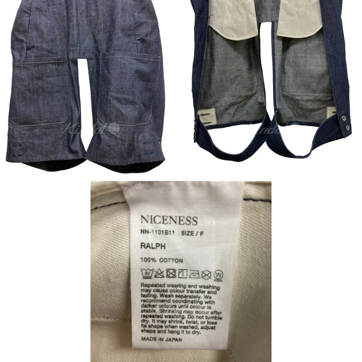 楽天市場】【中古】NICENESS 23SS｢RALPH｣ オーバーオールエプロン NN 