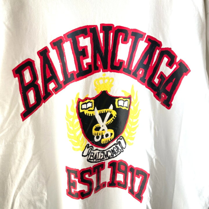 楽天市場】【中古】BALENCIAGA23SS 739784 TOVK1 カレッジロゴペイント 