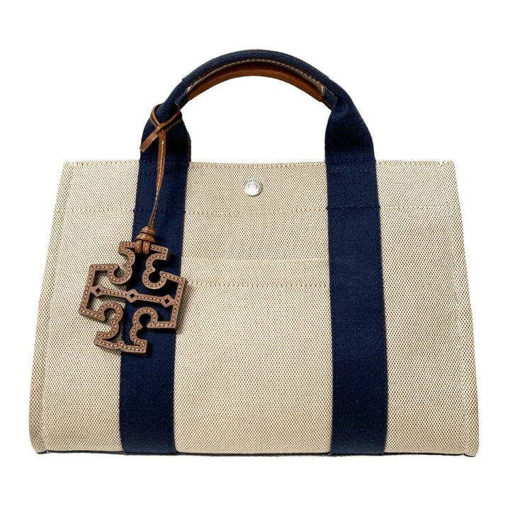 楽天市場】【中古】Tory Burch 2WAYダブルTチャームキャンバス  