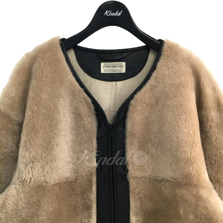 楽天市場】【中古】FORSOMEONE ムートンライナージャケット ベージュ  