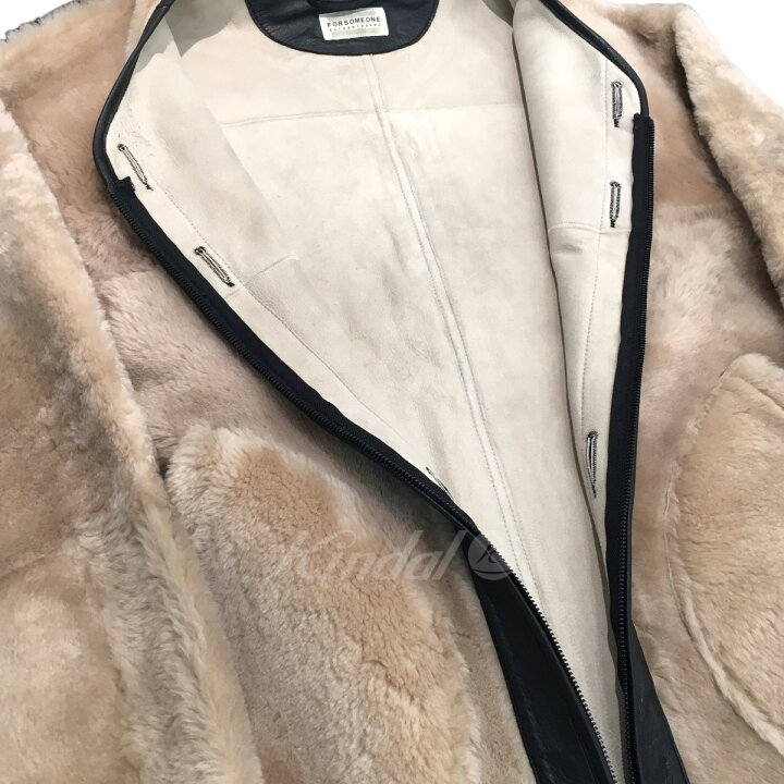 楽天市場】【中古】FORSOMEONE ムートンライナージャケット ベージュ 