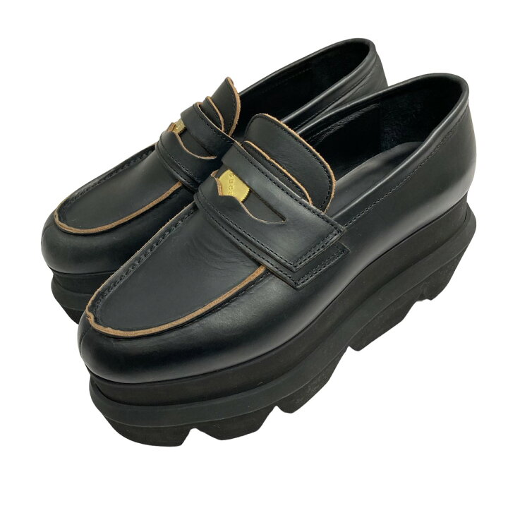 楽天市場】【中古】sacai 21SS ダブルローファー ブラック サイズ：38 