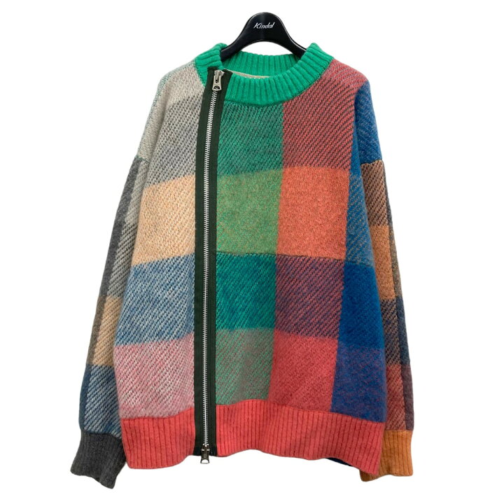 楽天市場】【中古】sacai 2022AW チェックジッパーニット マルチカラー  
