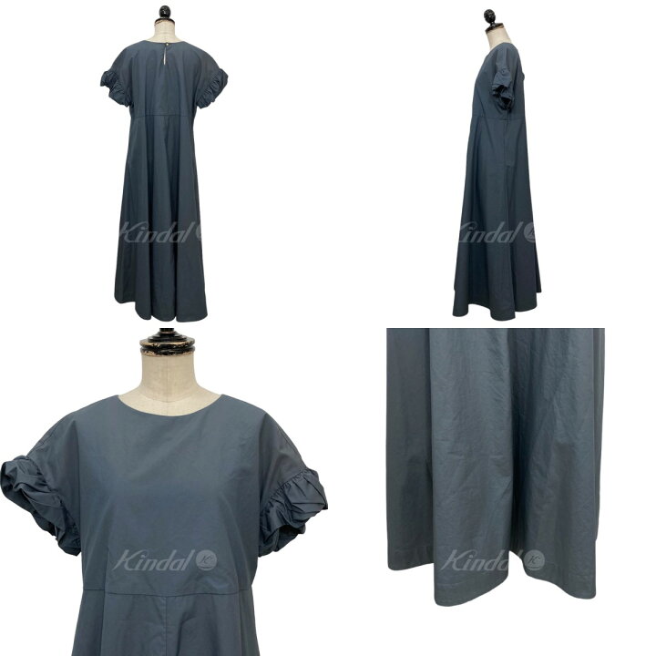 楽天市場】【中古】DRAWER コットンパフスリーブワンピース ブルー  