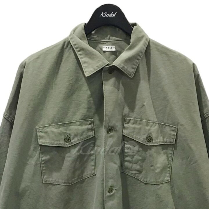 楽天市場】【中古】Sea ミリタリーシャツワンピース 110121328 カーキ 