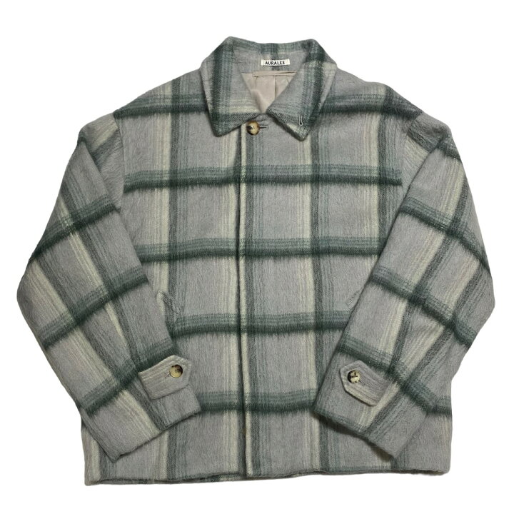 楽天市場】【中古】AURALEE SURI ALPACA SHAGGY CHECK BLOUSON 
