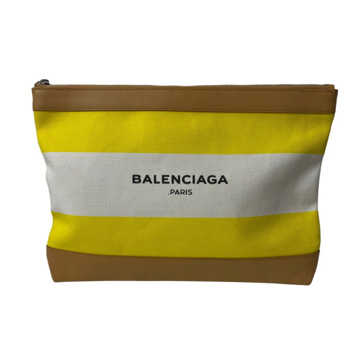 楽天市場】【中古】BALENCIAGA ネイビークリップMクラッチバッグ 