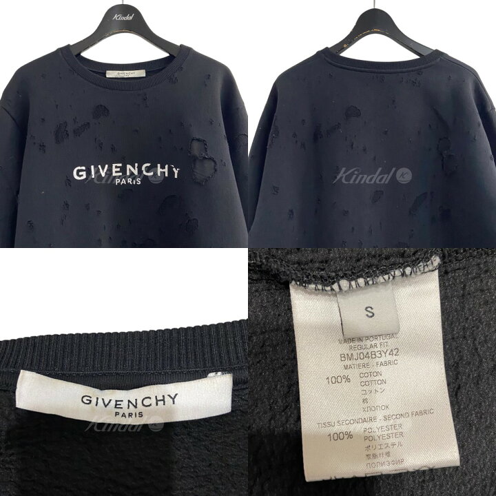 楽天市場】【中古】GIVENCHY ダメージ加工スウェット ブラック サイズ 