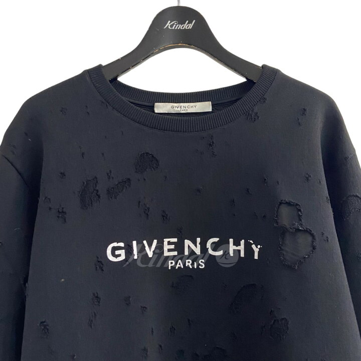 楽天市場】【中古】GIVENCHY ダメージ加工スウェット ブラック サイズ 